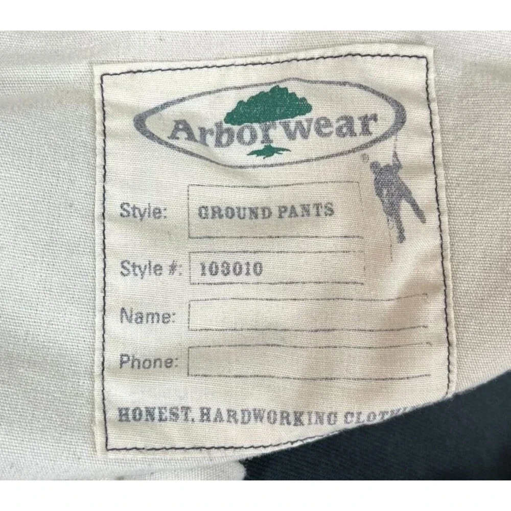 Arborwear Pants Men's 36x30 Green Ground Utility Pocket Workwear Tree Climber - Picture 6 of 14